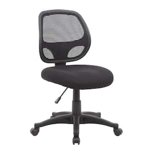BOSS Black Fabric Mesh Back Task Chair without Arms