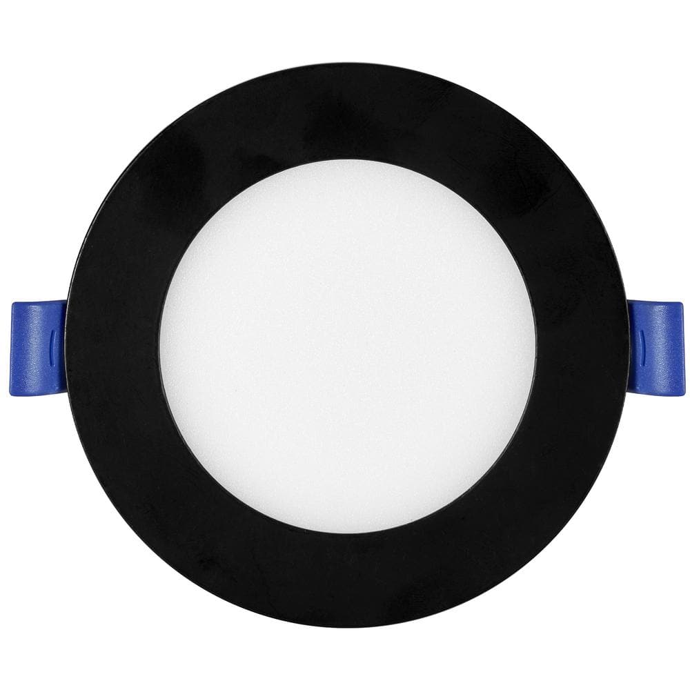 Black Aluminum 4-Inch Ultra Thin Recessed LED Downlight