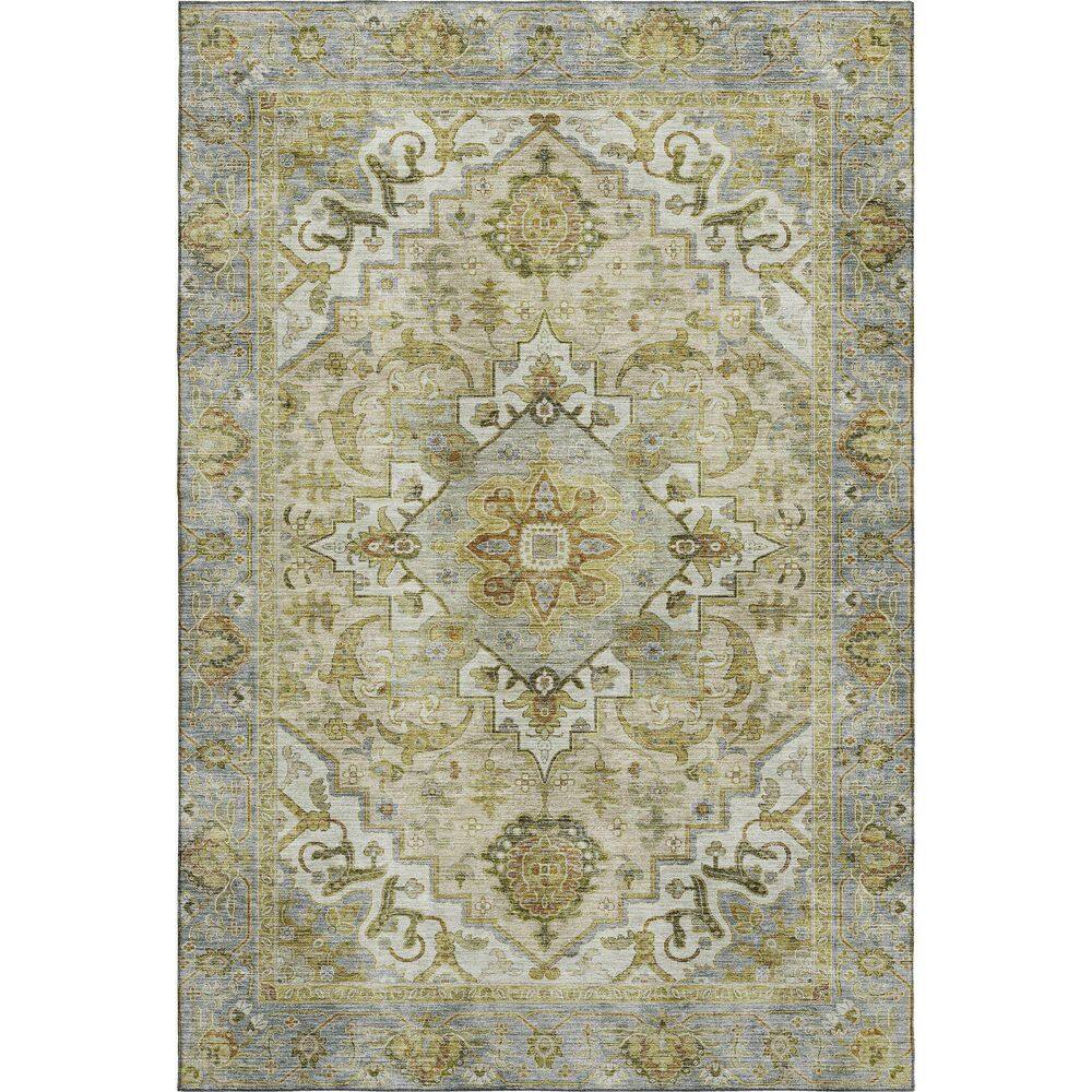 Mayfield Premium Machine Washable Abstract AMF2163 Khaki 9 ft. x 12 ft. Area Rug price history on PriceWatchPro