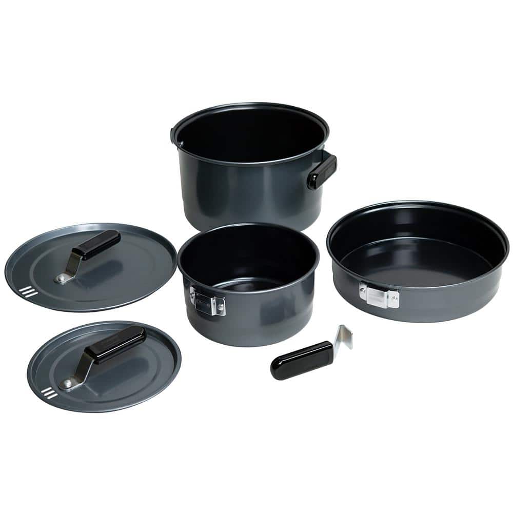 Even Heat Camp Pro Cookset, 11-Piece Camping Cookware Set with Stainless  Steel P