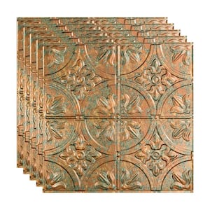 Traditional #2 2 ft. x 2 ft. Copper Fantasy Lay-In Vinyl Ceiling Tile ( 20 sq.ft. )