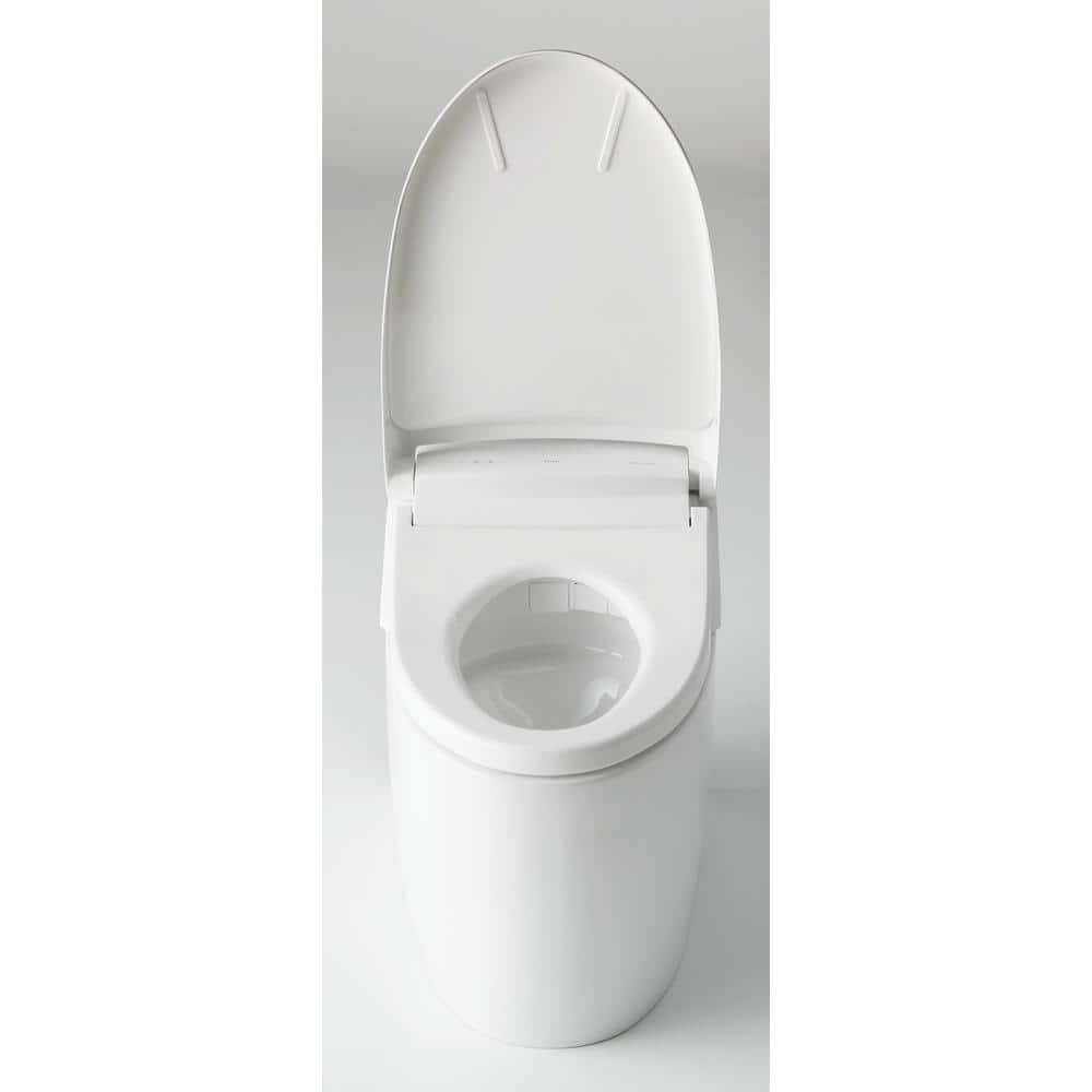 High Efficiency White Ceramic Dual Flush Elongated Toilet with Bidet