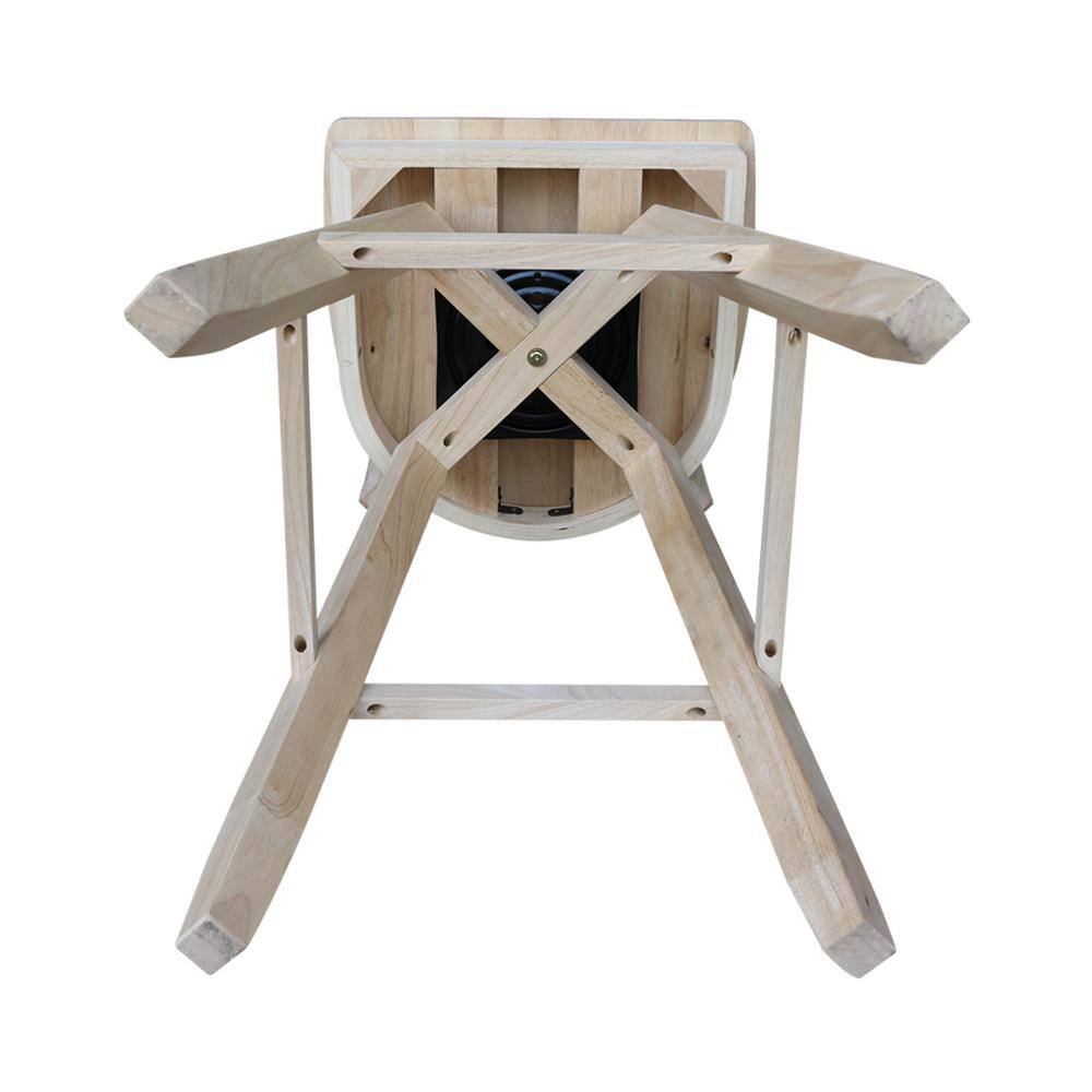 Emily Unfinished Wood Swivel Bar Height Stool