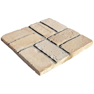 Brickface Tan Blend Concrete Stepping Stone Pathway Pack-(24-Piece)