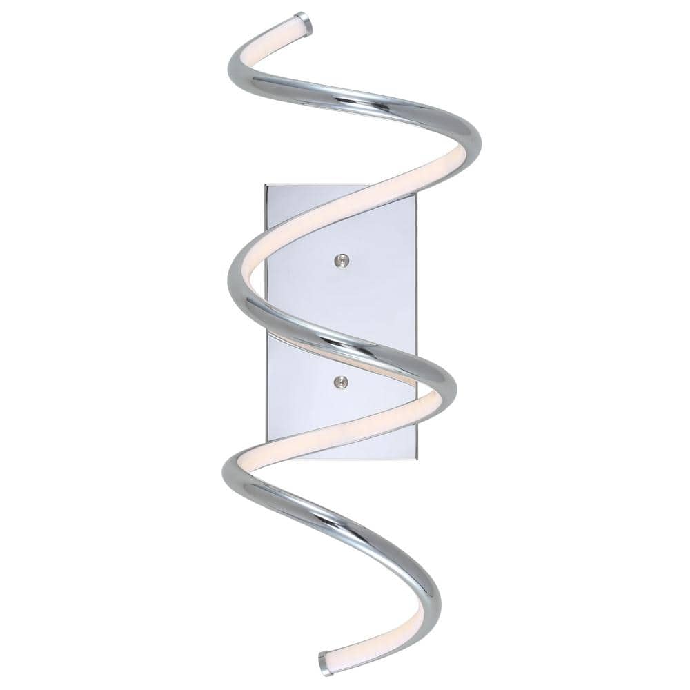 Scribble 20.5" Chrome Modern LED Vanity Wall Sconce