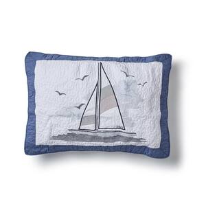 Yacht Club White Cotton Standard Sham