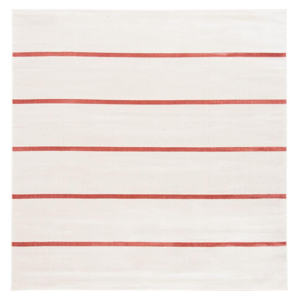 Orwell 7 ft. x 7 ft. Ivory/Rust Abstract Striped Square Area Rug price history on PriceWatchPro