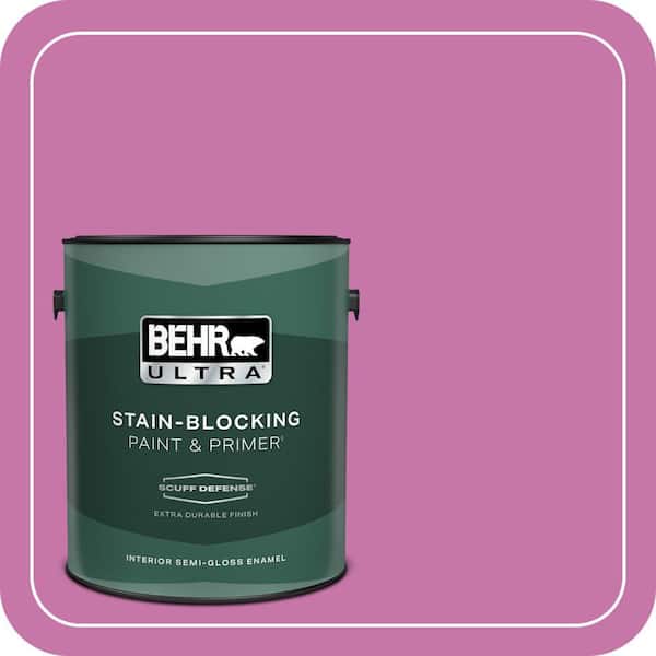BEHR ULTRA 1 gal. #680B-5 Strawberry Freeze Extra Durable Semi-Gloss Enamel Interior Paint & Primer