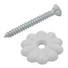 Fastening Ceiling Board Pack of 100 White Rosettes w/ Screw 