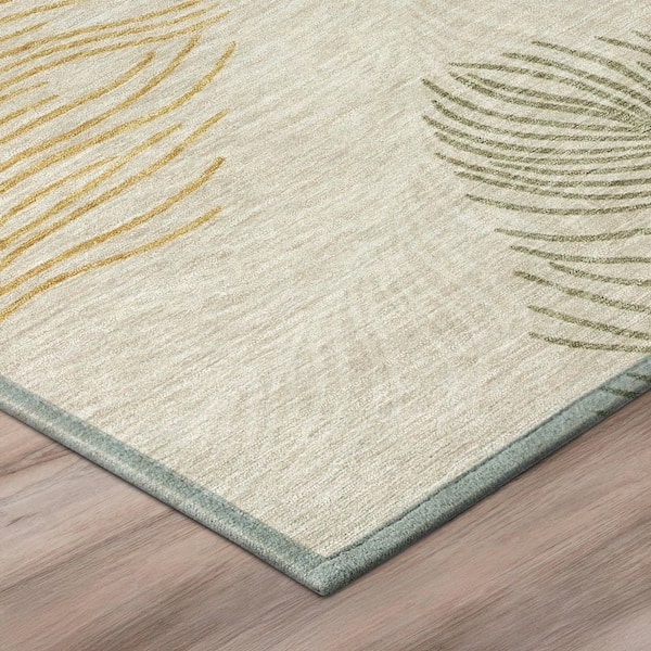 Chantille Machine Washable Indoor/Outdoor Abstract ACN3028 Cream 3 ft. x 4 ft. Area Rug