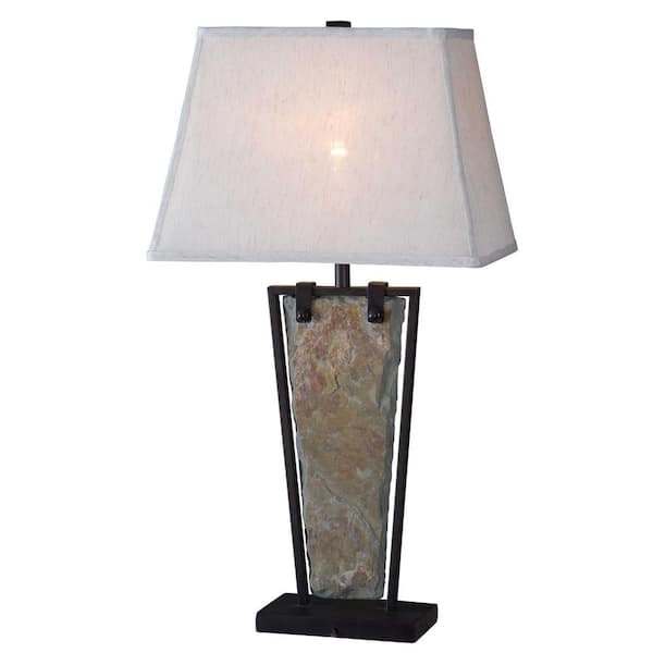 Kenroy Home Free Fall 30 in. Natural Slate Table Lamp