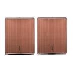 Commercial Stainless Steel C-Fold/Multi-Fold Paper Towel Dispenser in Antique Rose Gold (2-Pack )