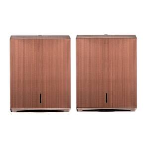 Commercial Stainless Steel C-Fold/Multi-Fold Paper Towel Dispenser in Antique Rose Gold (2-Pack )