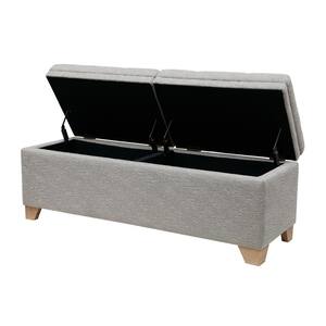 Jaxon Grey Multi Dining Bench 52.5 in. W x 17.5 in. D x 19.685 in. H Soft Close Storage Bench