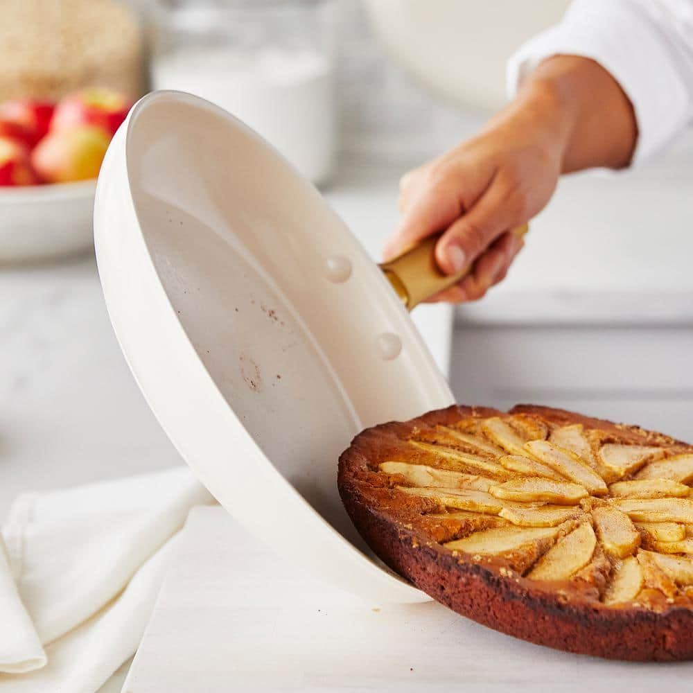 Cream and Gold 10-Piece Ceramic Nonstick Cookware Set