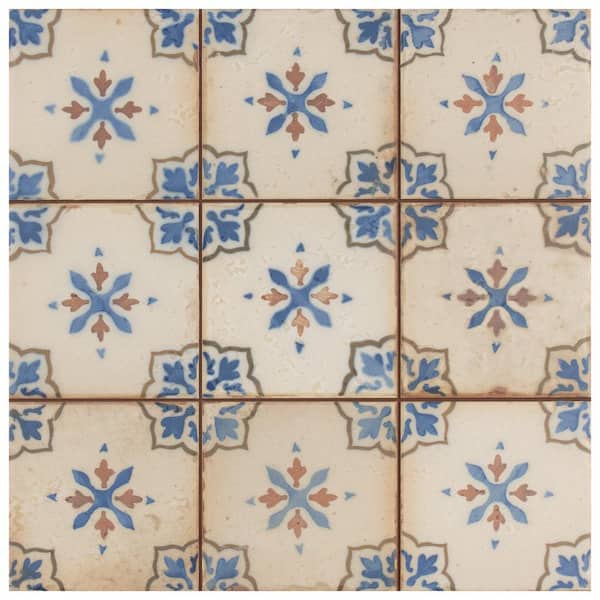 Merola Tile Faenza Azul 13 in. x 13 in. Ceramic Floor and Wall Tile (12.2 sq. ft. /Case)