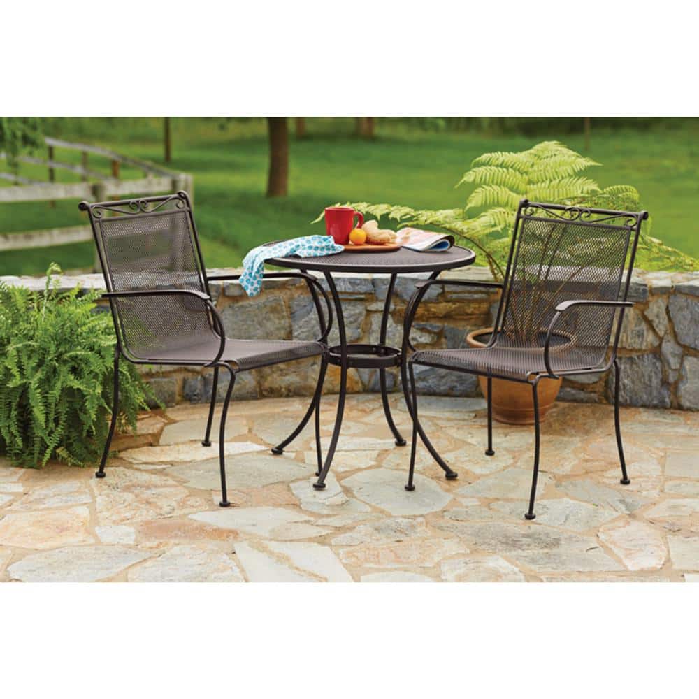 Winston Black Round Steel 28" Bistro Table