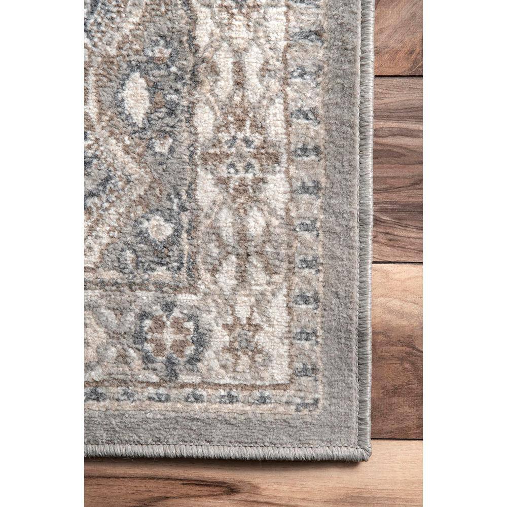 Becca Gray and Taupe 9' x 12' Synthetic Area Rug