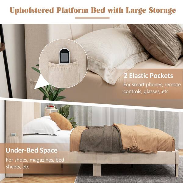 Bernice upholstered store storage bed