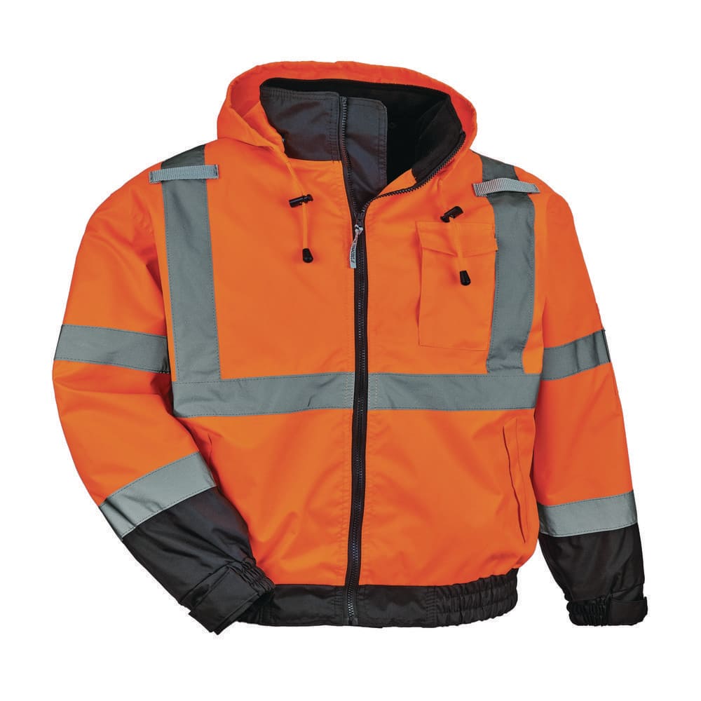 GloWear Men's 2X-Large Orange High Visibility Reflective Fleece