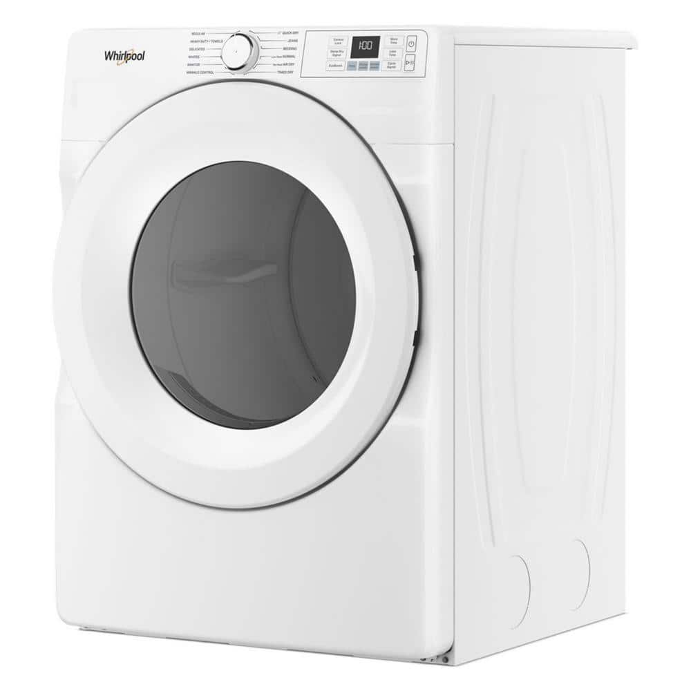 7.4 Cu. Ft. vented Front Load Electric Dryer in White with Quick Dry