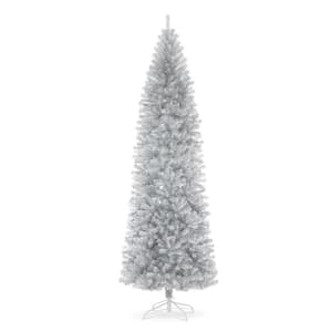 9 ft. Silver Tinsel Artificial Christmas Tree
