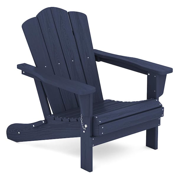 JEAREY Classic Blue Folding Plastic Adirondack Chair