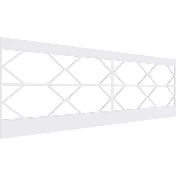 Ekena Millwork 32 in. H x 94-1/2 in. W 21.04 sq. ft. Fraser PVC Wainscot Paneling Kit