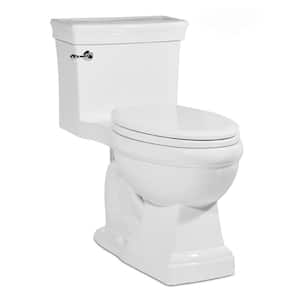 Julian 1-piece 1.28GPF Single Flush Elongated Toilet in White, Seat Included