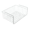 17 in. White Wire Under Shelf Storage Organization Basket