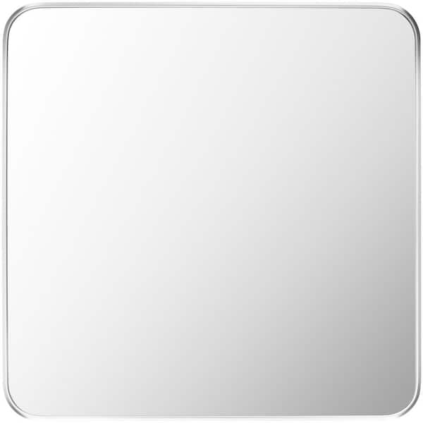 Livabliss Aranya 23.62 in. W x 23.62 in. H Silver Framed Decorative Mirror
