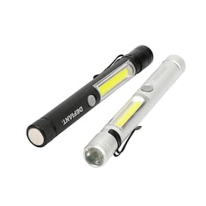 150 Lumens LED Aluminum Multi-Functional Pen Light with Clip (2-Pack)