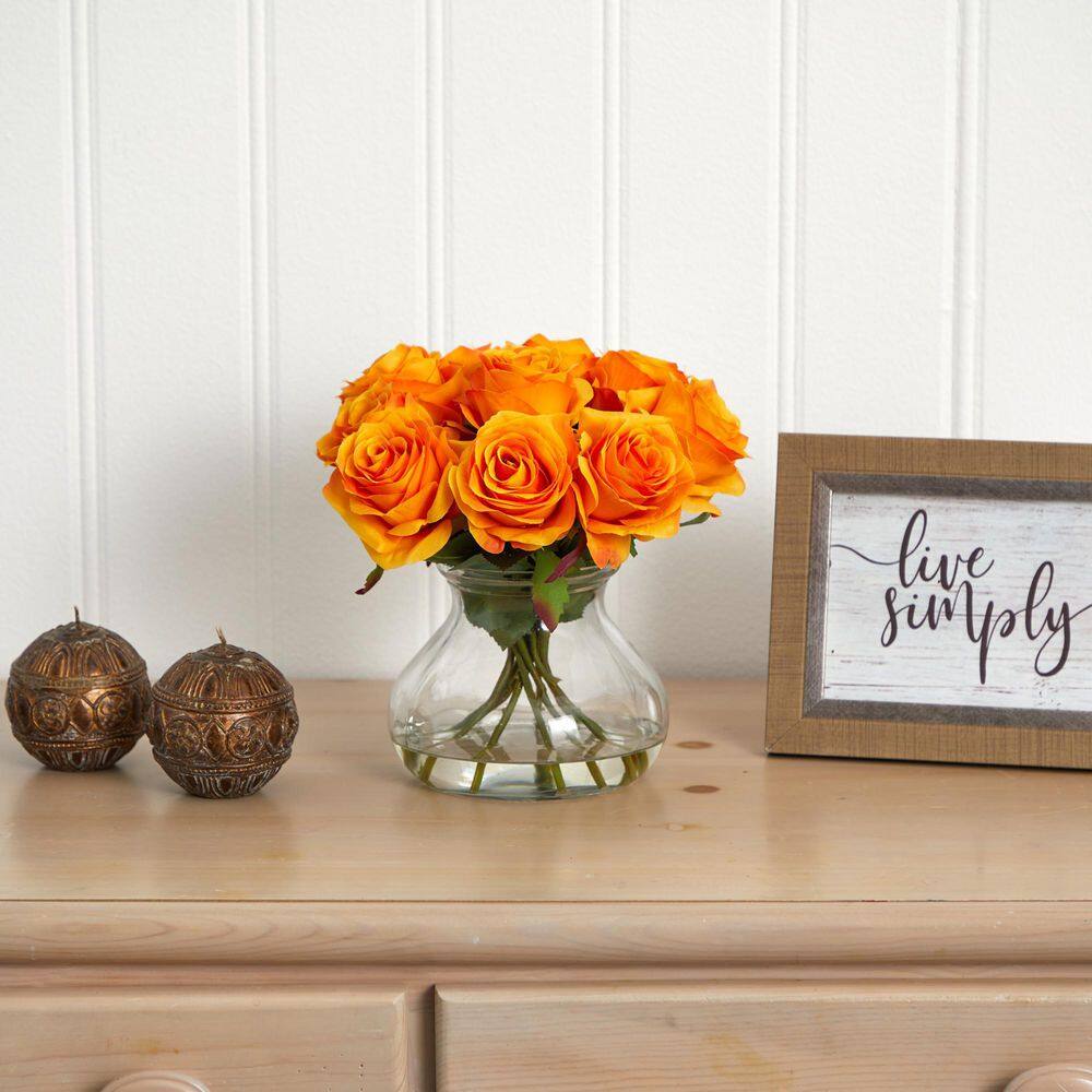 Eternal Blossom 18" Rose Tabletop Arrangement in Decorative Vase