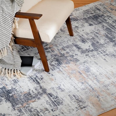 Bazaar Audria Multi 7 ft. x 9 ft. Painterly Polyester Area Rug