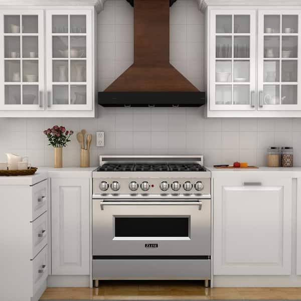 30 in. 400 CFM Ducted Vent Wall Mount Range Hood in Antigua & Walnut
