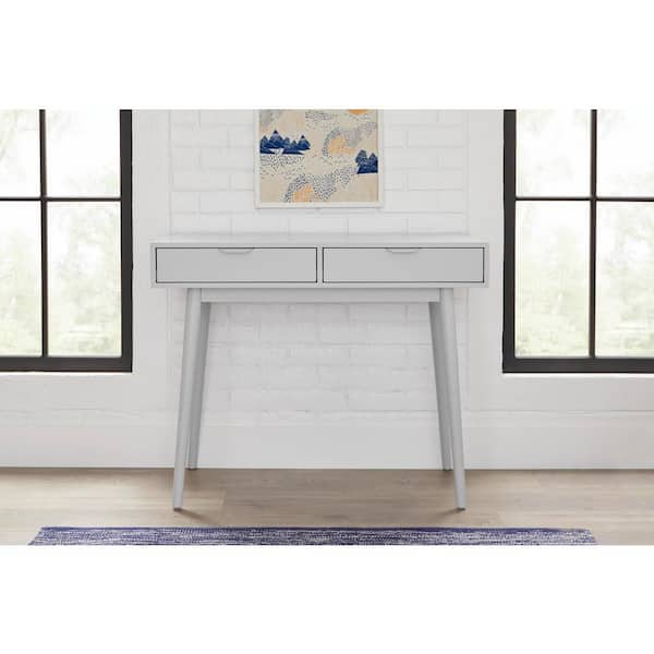 Amerlin Shadow Gray Wood Desk (39.37 in W. X 31.5 in H.)