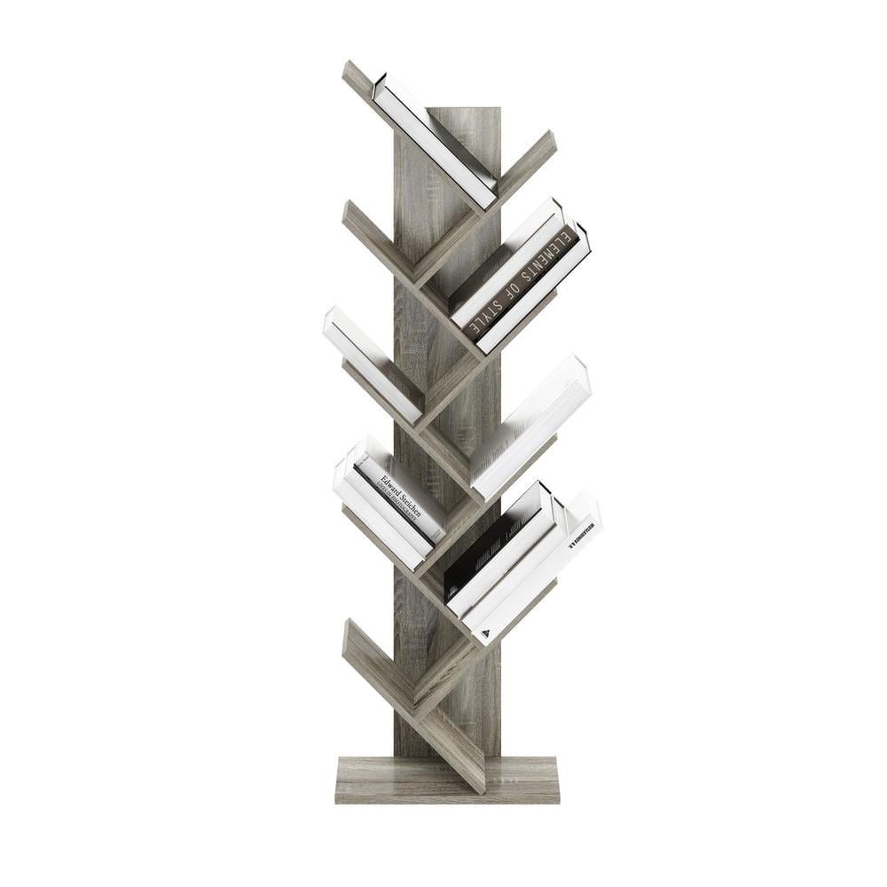 French Oak 9-Tier Lightweight Tree Bookshelf