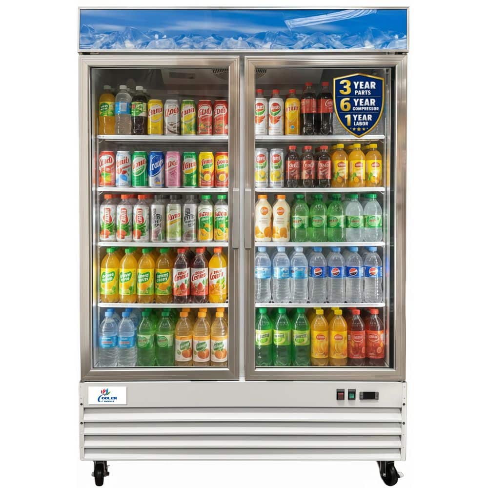 45 cu. ft. 2 Door Merchandiser Commercial Refrigerator in White
