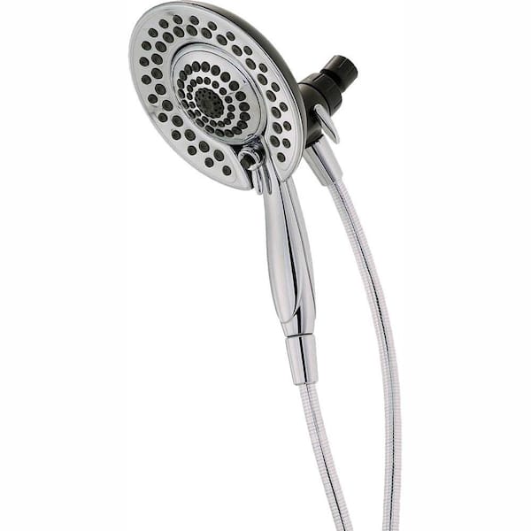 Delta In2ition Two-in-One 5-Spray 6.8 in. Dual Wall Mount Fixed and Handheld Shower Head in Chrome