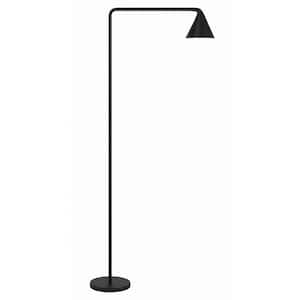 Kovacs 53.25 in. Black Dimmable CCT LED Standard Floor Lamp with Auto Resume and Rotating Aluminum Shade