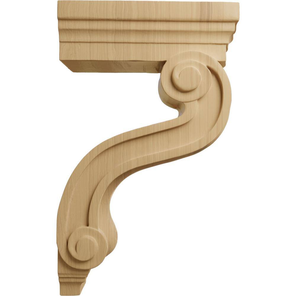 Cherry Hand-Carved Hardwood Decorative Corbel 13"