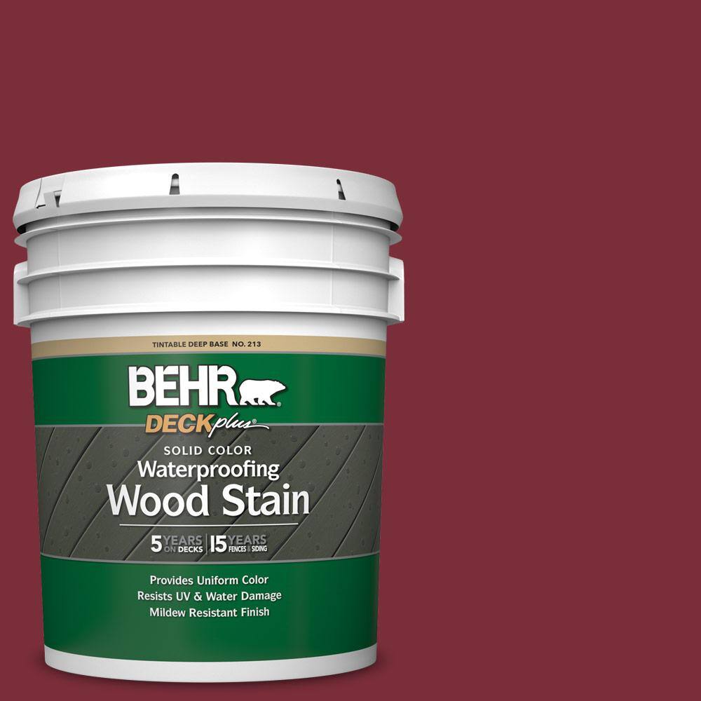5 gal. #HDC-CL-11 January Garnet Solid Color Waterproofing Exterior Wood St