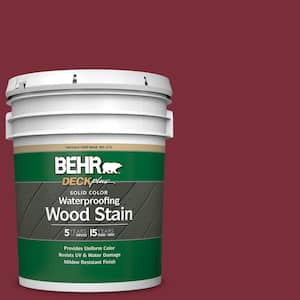 5 gal. #HDC-CL-11 January Garnet Solid Color Waterproofing Exterior Wood Stain