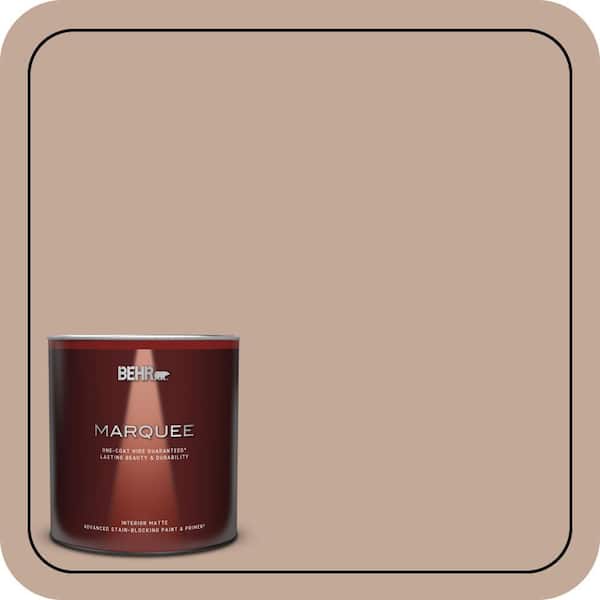 BEHR MARQUEE 1 qt. #760B-4 Adobe Straw Matte Interior Paint & Primer
