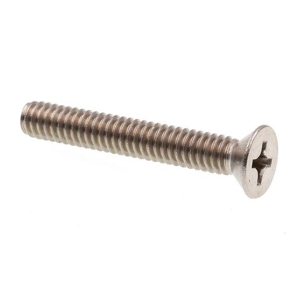 Prime-Line 1/4 in.-20 x 1-3/4 in. Grade 18-8 Stainless Steel Phillips Drive Flat Head Machine Screws (25-Pack)