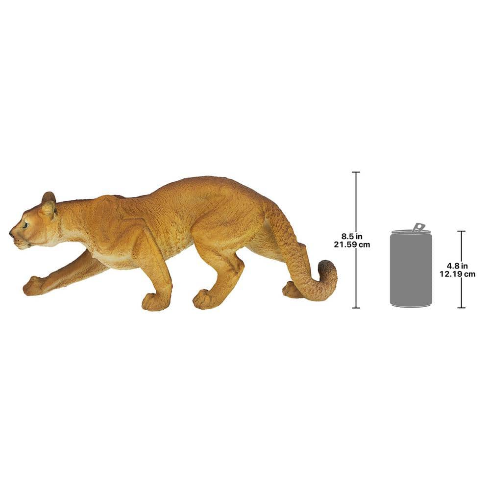 Realistic Hand-Painted Resin Mountain Cougar Garden Statue