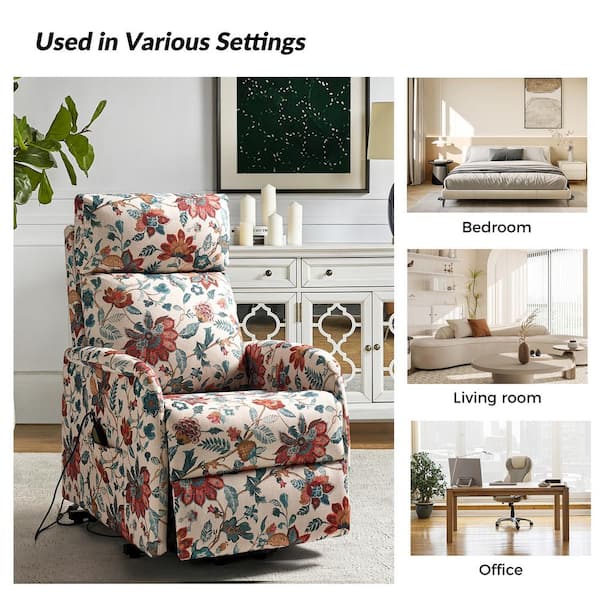 JAYDEN CREATION Carol White Power Lift Assist Recliner with