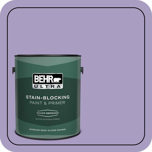 BEHR ULTRA 1 gal. #M560-4 Evening Slipper Extra Durable Semi-Gloss Enamel Interior Paint & Primer