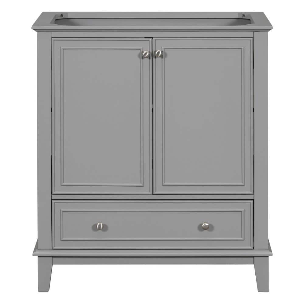 29.5 in. W x 17.8 in. D x 33.8 in. H Bath Vanity Cabinet without Top in Gre