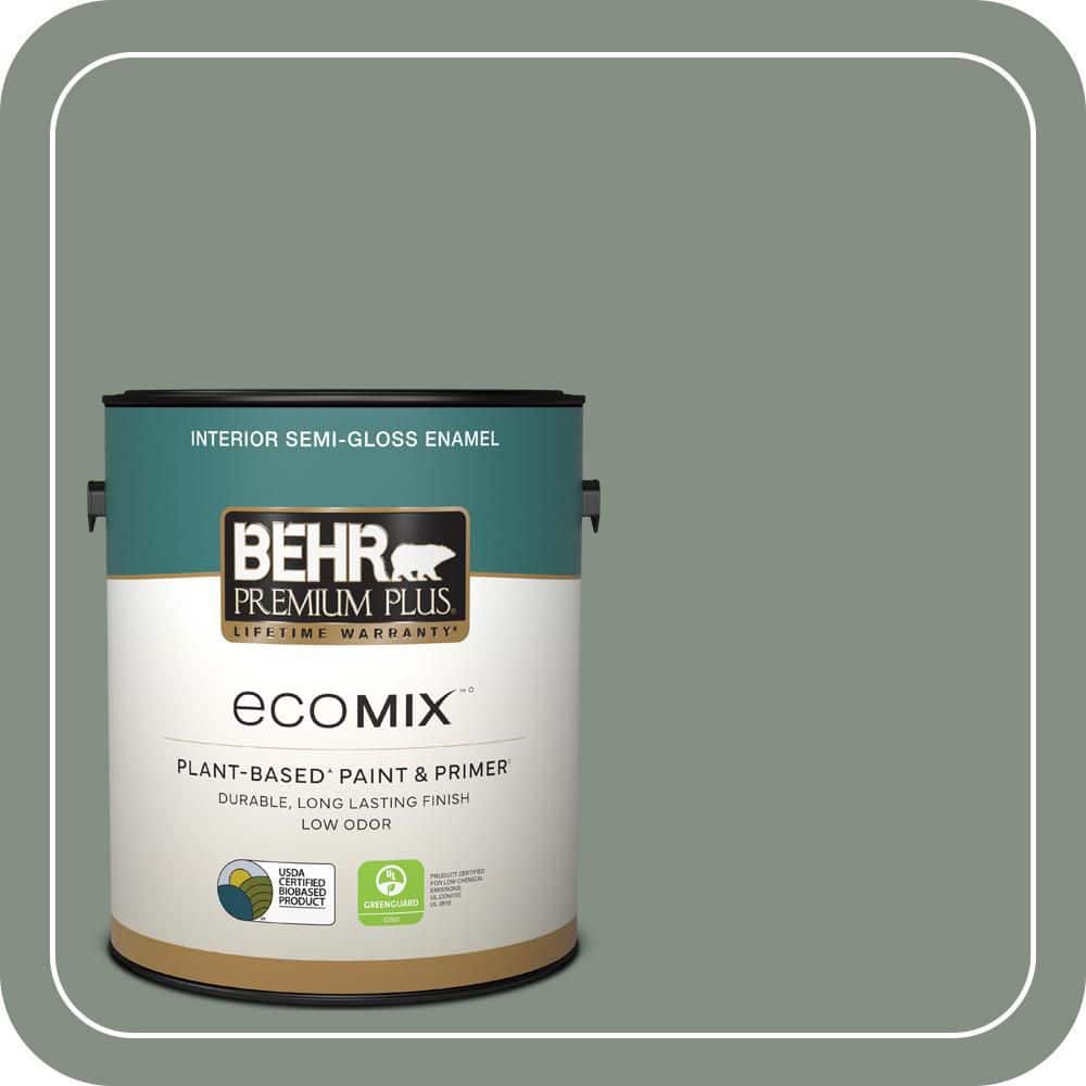 1 gal. #ECC-49-3 Forest Moss Semi-Gloss Enamel EcoMix Plant-Based Interior Paint & Primer price history on PriceWatchPro
